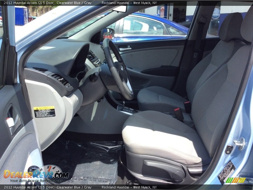 2012 Hyundai Accent GS 5 Door Clearwater Blue / Gray Photo #10