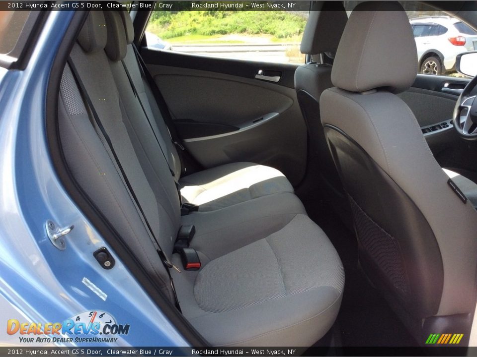 2012 Hyundai Accent GS 5 Door Clearwater Blue / Gray Photo #22