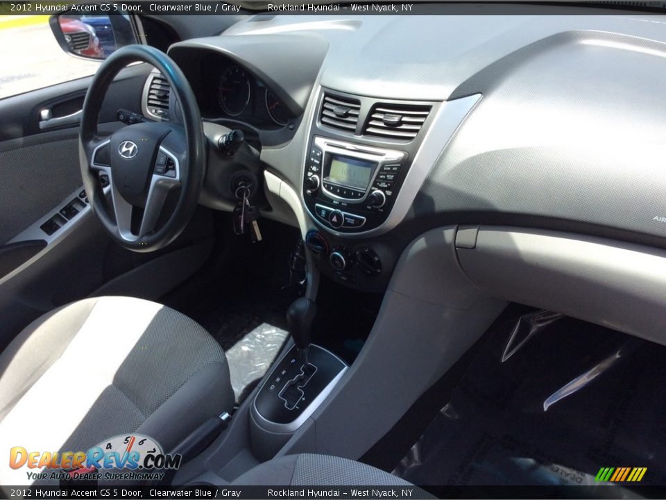 2012 Hyundai Accent GS 5 Door Clearwater Blue / Gray Photo #24