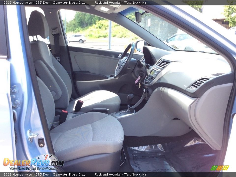 2012 Hyundai Accent GS 5 Door Clearwater Blue / Gray Photo #25
