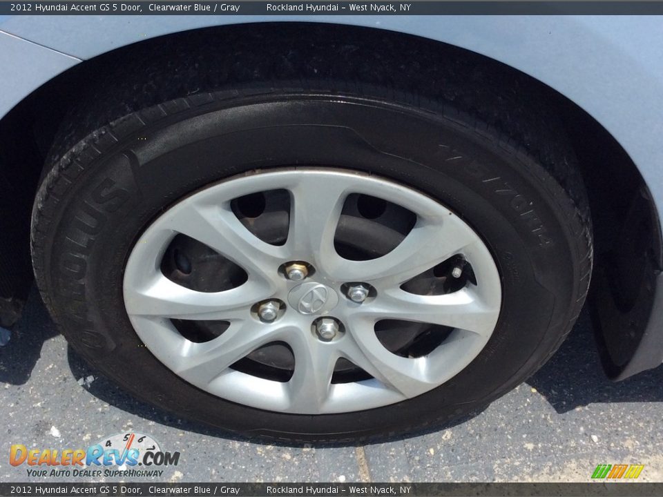 2012 Hyundai Accent GS 5 Door Clearwater Blue / Gray Photo #27