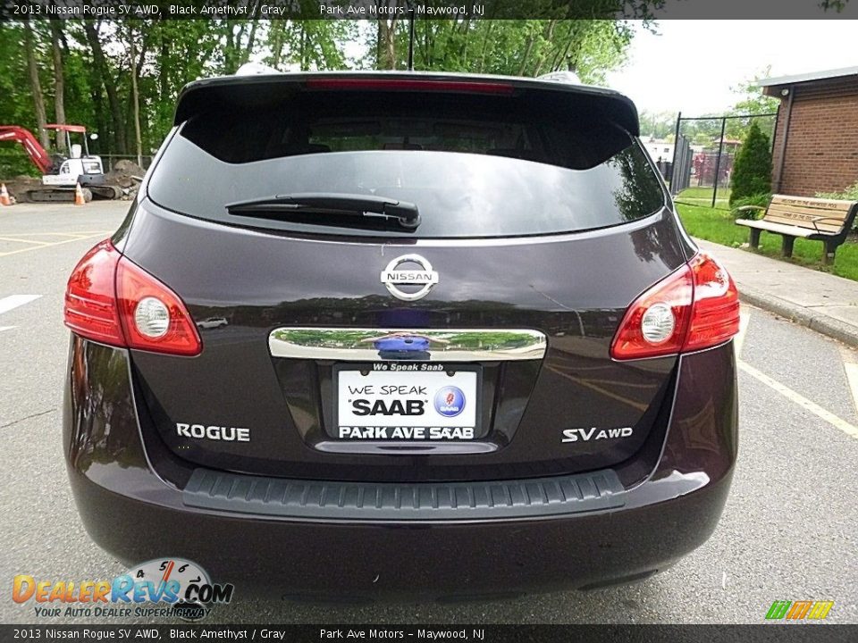 2013 Nissan Rogue SV AWD Black Amethyst / Gray Photo #4