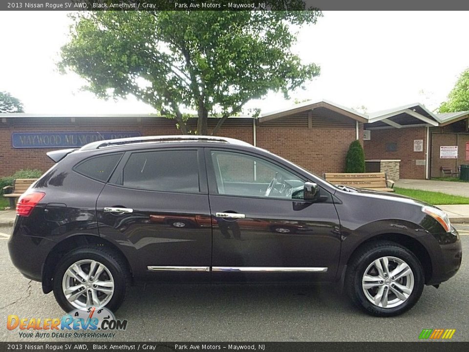 2013 Nissan Rogue SV AWD Black Amethyst / Gray Photo #6