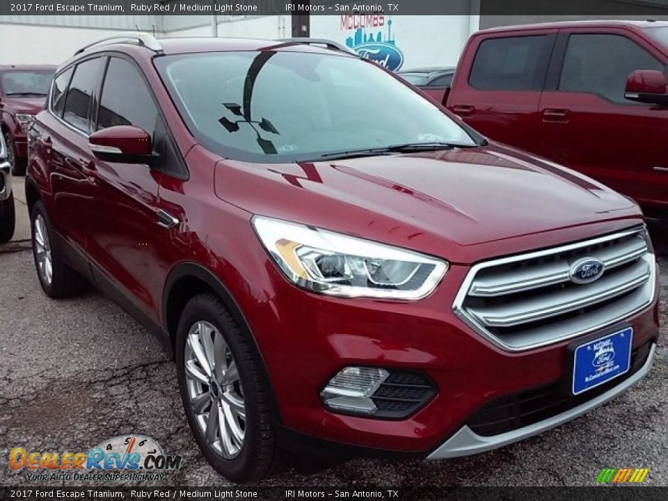 2017 Ford Escape Titanium Ruby Red / Medium Light Stone Photo #1