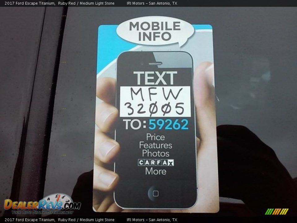 2017 Ford Escape Titanium Ruby Red / Medium Light Stone Photo #2