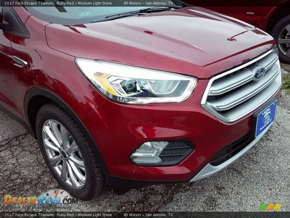 2017 Ford Escape Titanium Ruby Red / Medium Light Stone Photo #3