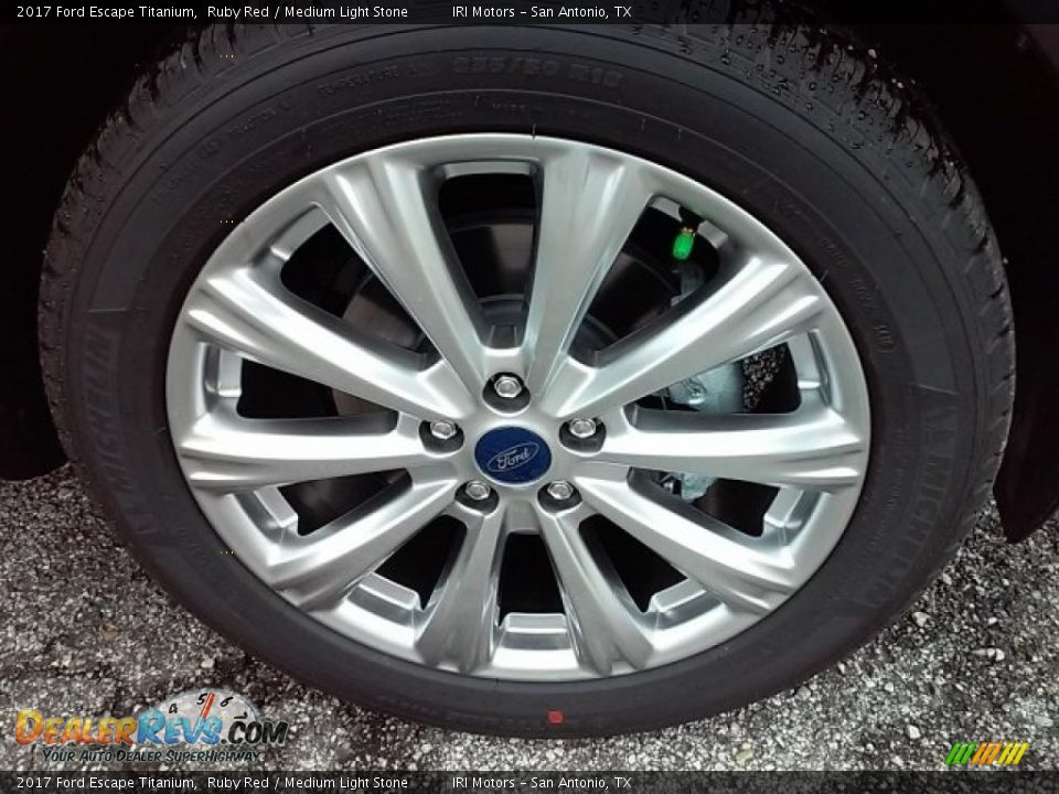 2017 Ford Escape Titanium Ruby Red / Medium Light Stone Photo #4