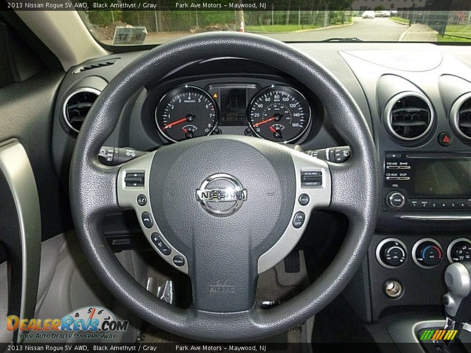 2013 Nissan Rogue SV AWD Black Amethyst / Gray Photo #24