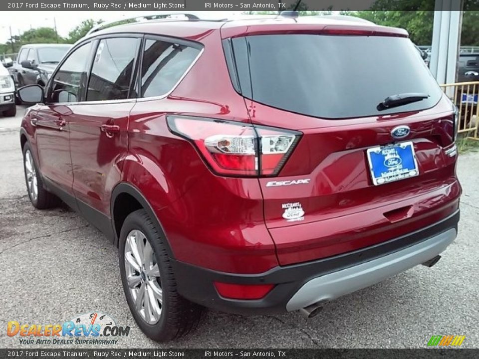 2017 Ford Escape Titanium Ruby Red / Medium Light Stone Photo #8