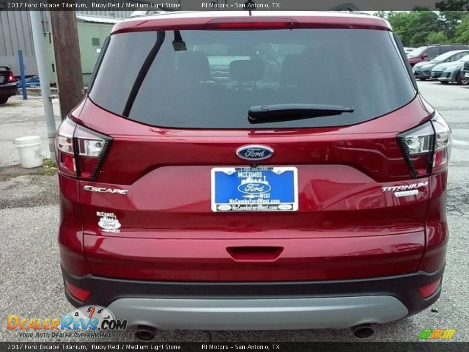 2017 Ford Escape Titanium Ruby Red / Medium Light Stone Photo #9