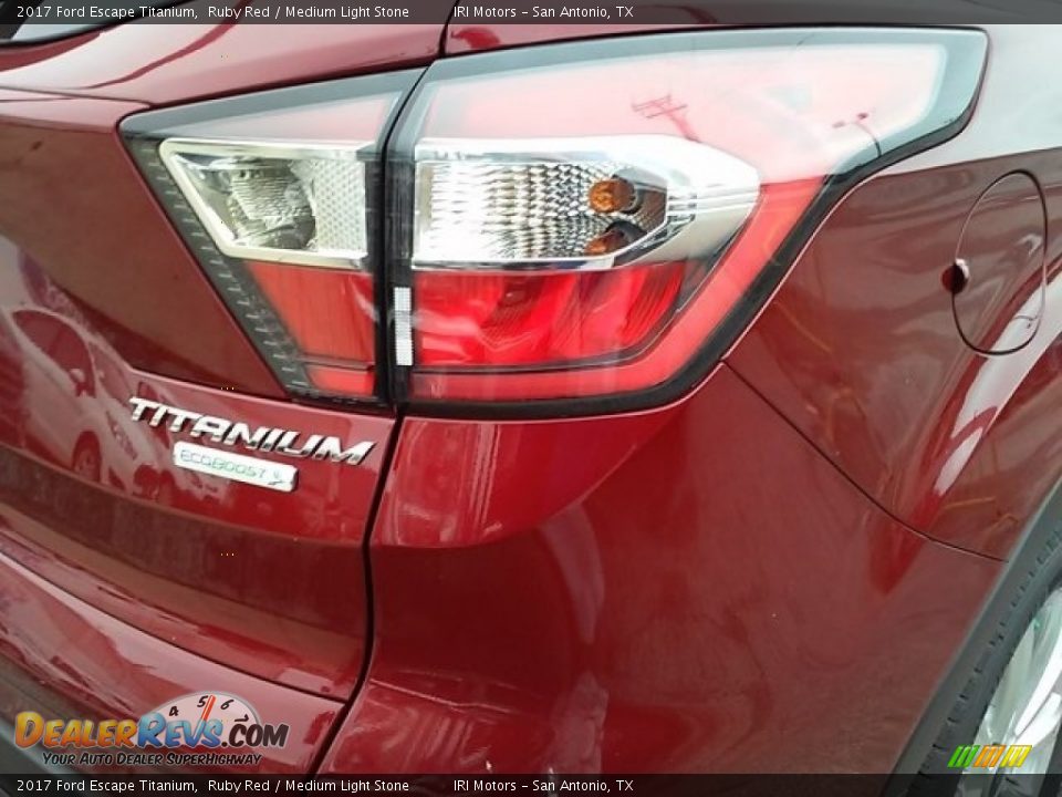 2017 Ford Escape Titanium Ruby Red / Medium Light Stone Photo #10