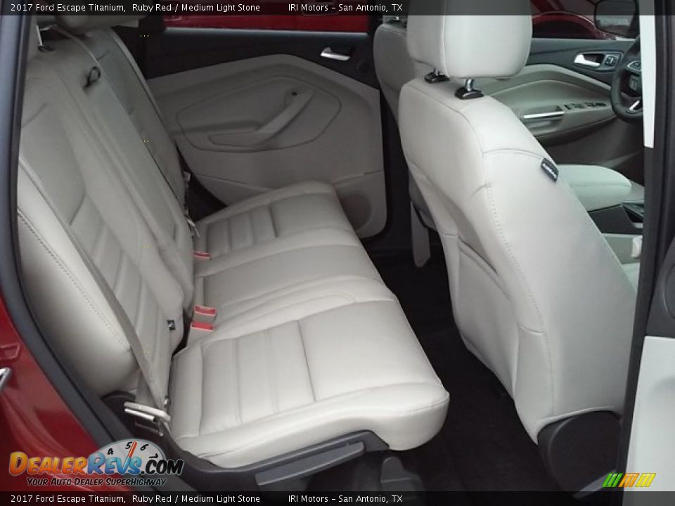 2017 Ford Escape Titanium Ruby Red / Medium Light Stone Photo #11