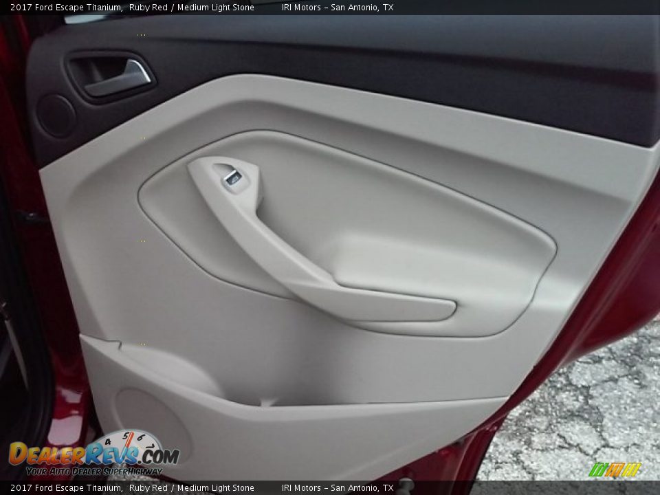 2017 Ford Escape Titanium Ruby Red / Medium Light Stone Photo #12