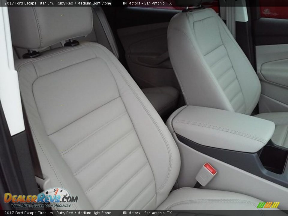 2017 Ford Escape Titanium Ruby Red / Medium Light Stone Photo #14