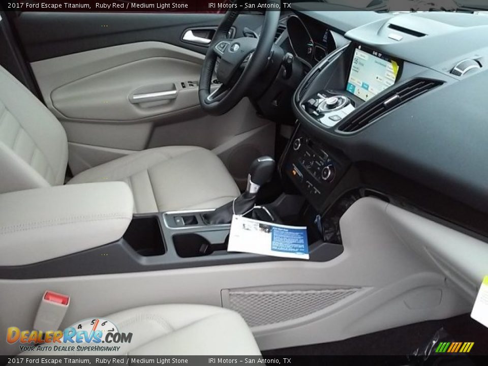 2017 Ford Escape Titanium Ruby Red / Medium Light Stone Photo #15