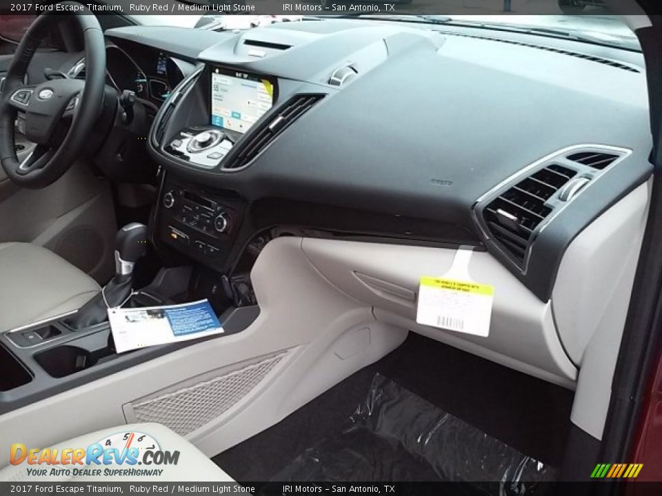 2017 Ford Escape Titanium Ruby Red / Medium Light Stone Photo #16