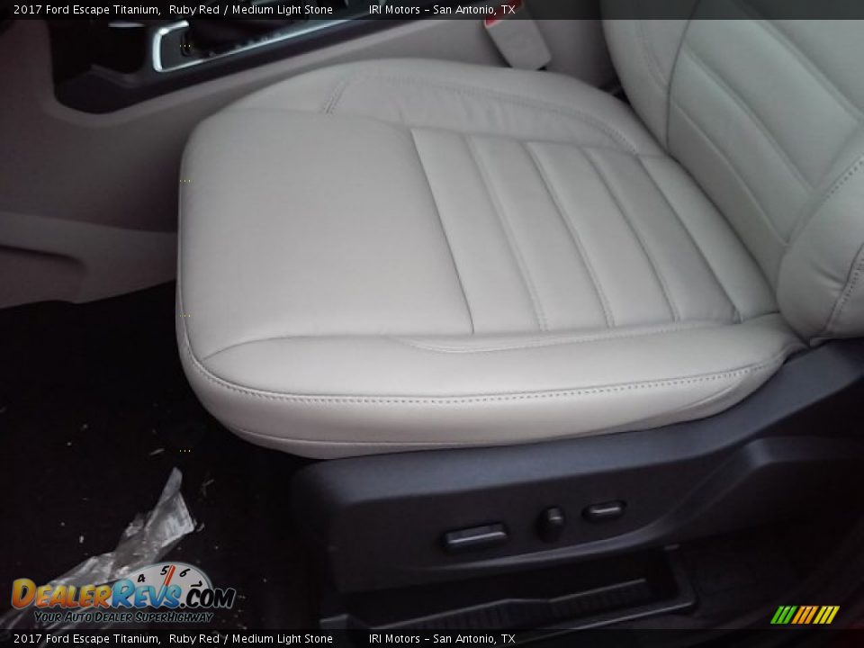 2017 Ford Escape Titanium Ruby Red / Medium Light Stone Photo #18
