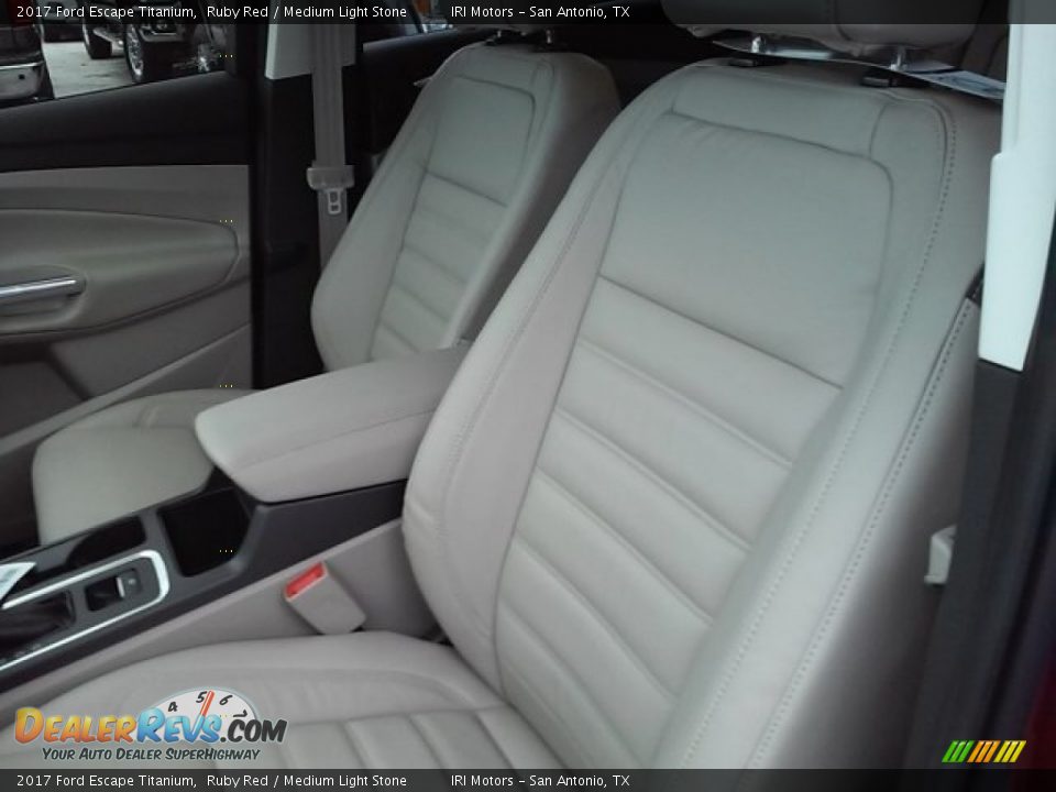 2017 Ford Escape Titanium Ruby Red / Medium Light Stone Photo #19