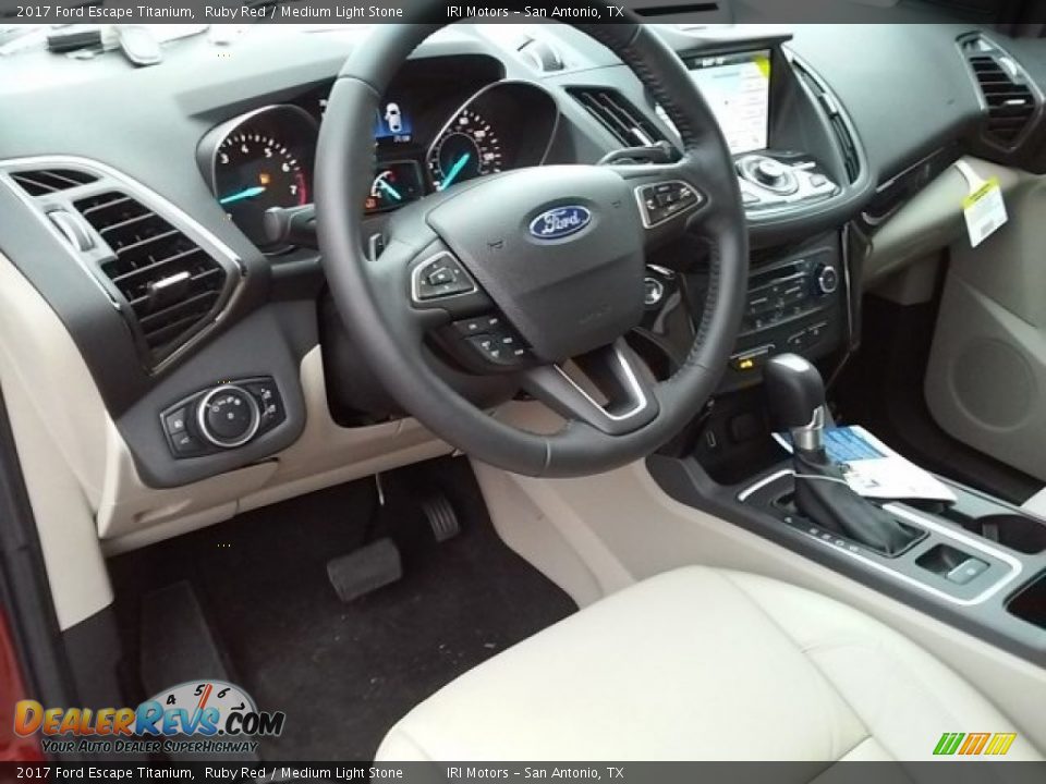 2017 Ford Escape Titanium Ruby Red / Medium Light Stone Photo #20