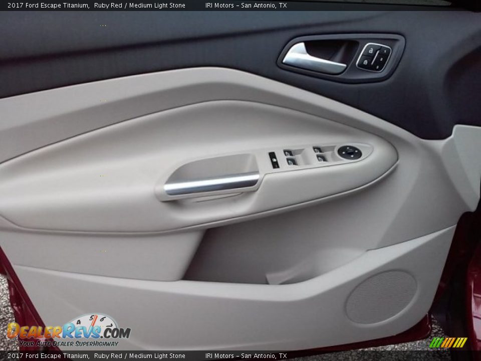 2017 Ford Escape Titanium Ruby Red / Medium Light Stone Photo #21