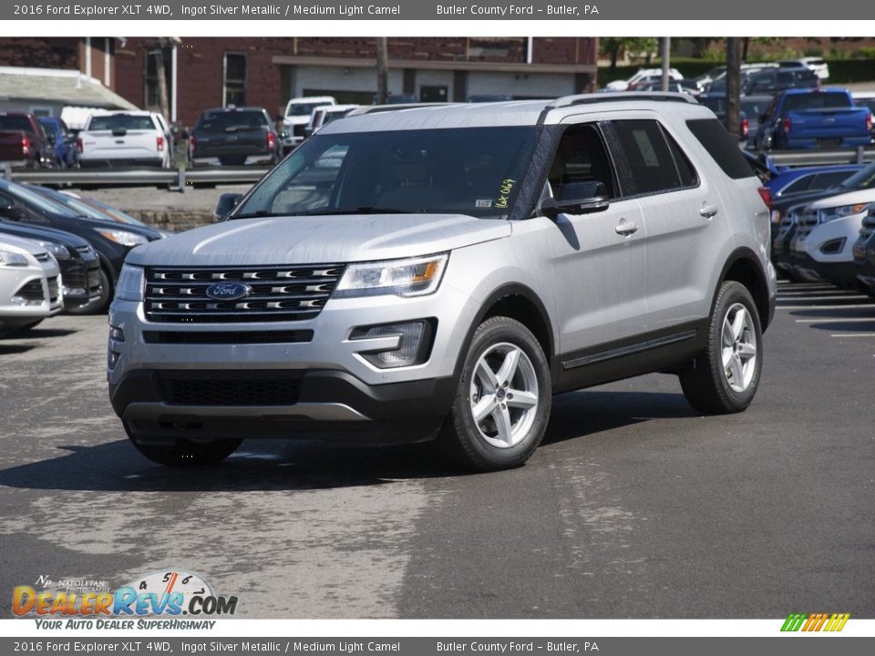 2016 Ford Explorer XLT 4WD Ingot Silver Metallic / Medium Light Camel Photo #1