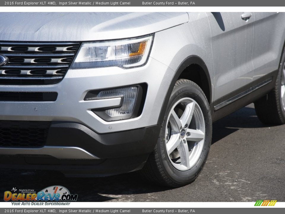 2016 Ford Explorer XLT 4WD Ingot Silver Metallic / Medium Light Camel Photo #2