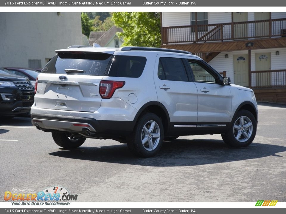 2016 Ford Explorer XLT 4WD Ingot Silver Metallic / Medium Light Camel Photo #3