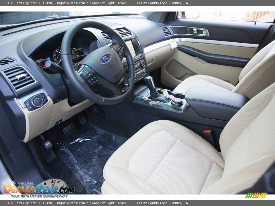 2016 Ford Explorer XLT 4WD Ingot Silver Metallic / Medium Light Camel Photo #4