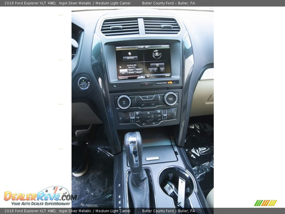 2016 Ford Explorer XLT 4WD Ingot Silver Metallic / Medium Light Camel Photo #11