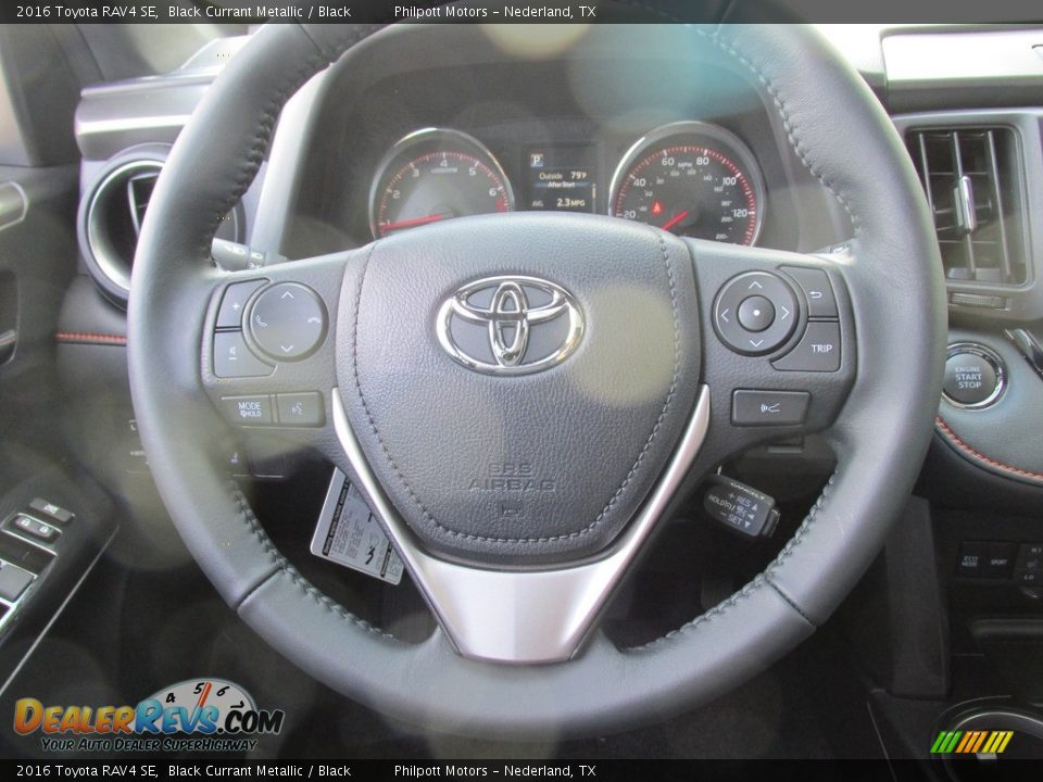 2016 Toyota RAV4 SE Black Currant Metallic / Black Photo #32