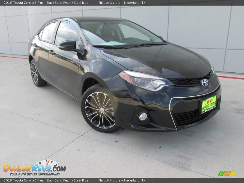 2016 Toyota Corolla S Plus Black Sand Pearl / Steel Blue Photo #1