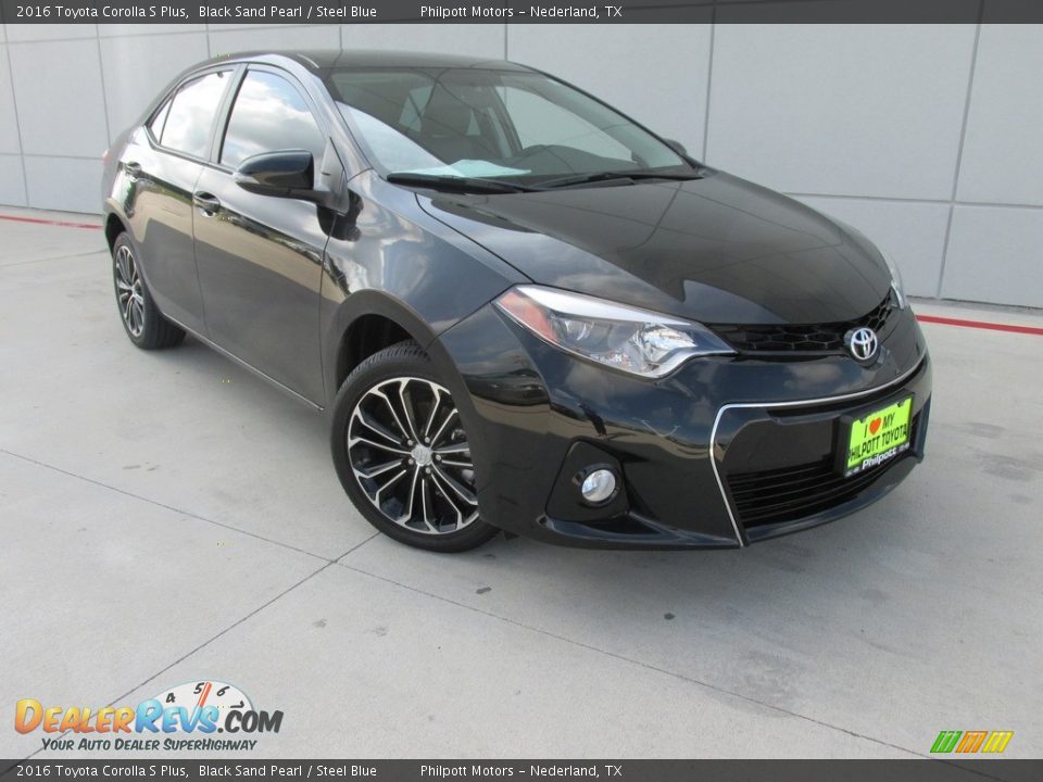 2016 Toyota Corolla S Plus Black Sand Pearl / Steel Blue Photo #2