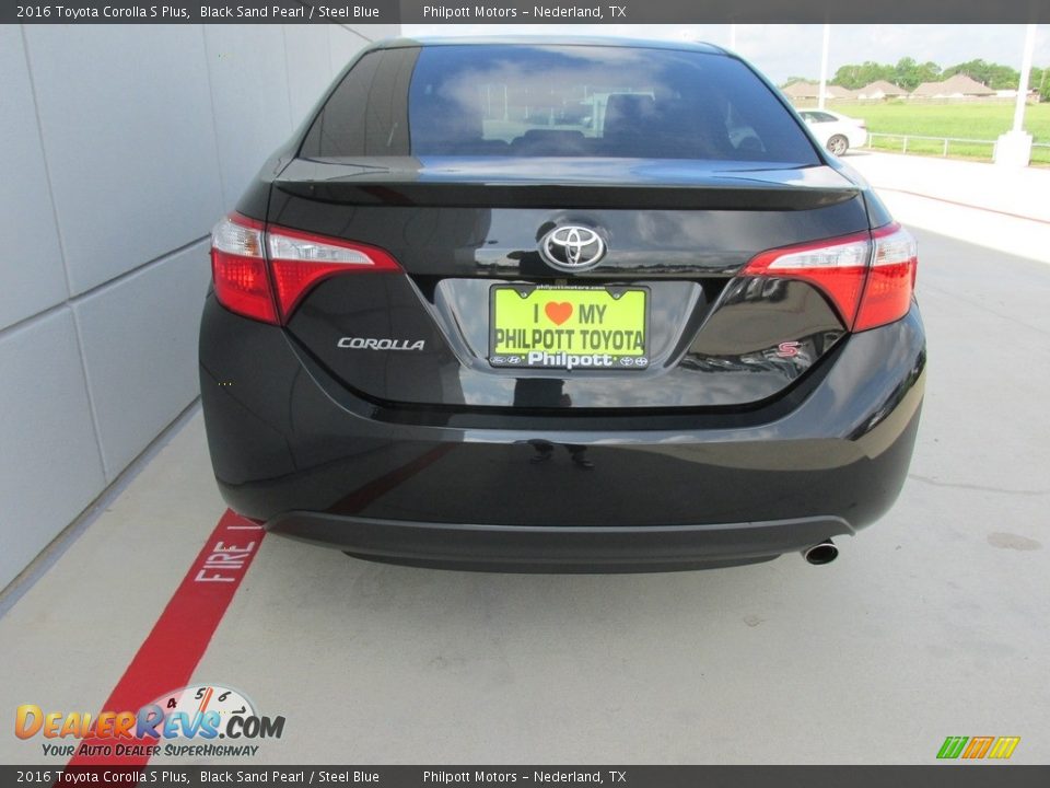 2016 Toyota Corolla S Plus Black Sand Pearl / Steel Blue Photo #5