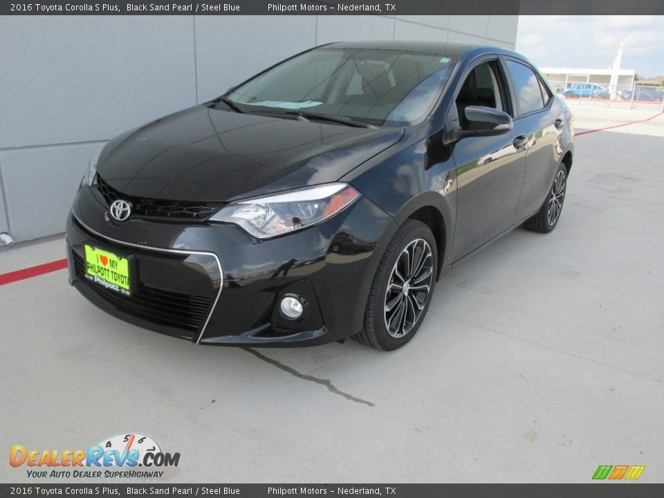 2016 Toyota Corolla S Plus Black Sand Pearl / Steel Blue Photo #7