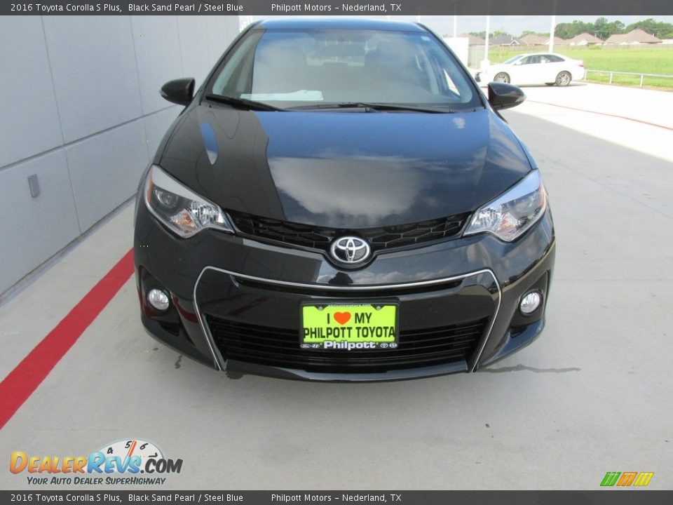 2016 Toyota Corolla S Plus Black Sand Pearl / Steel Blue Photo #8