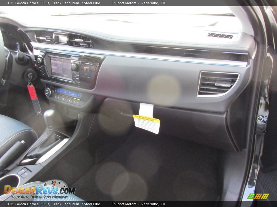 2016 Toyota Corolla S Plus Black Sand Pearl / Steel Blue Photo #16