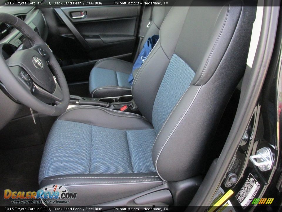 2016 Toyota Corolla S Plus Black Sand Pearl / Steel Blue Photo #21