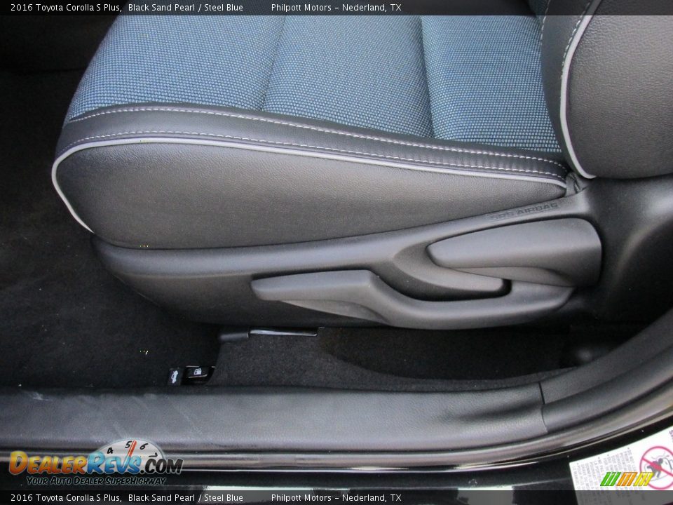 2016 Toyota Corolla S Plus Black Sand Pearl / Steel Blue Photo #22