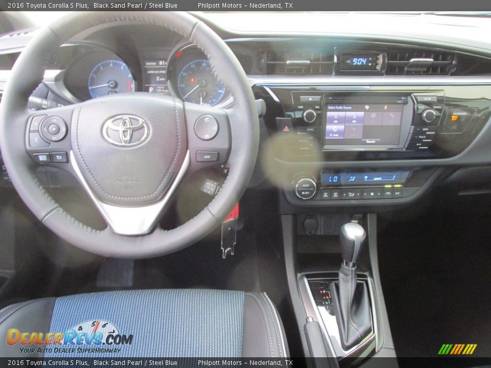2016 Toyota Corolla S Plus Black Sand Pearl / Steel Blue Photo #23