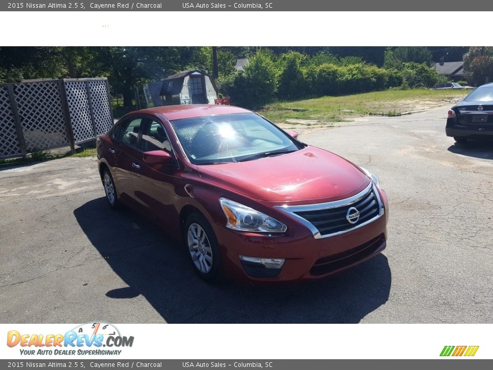 2015 Nissan Altima 2.5 S Cayenne Red / Charcoal Photo #2