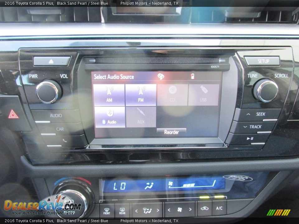 2016 Toyota Corolla S Plus Black Sand Pearl / Steel Blue Photo #25