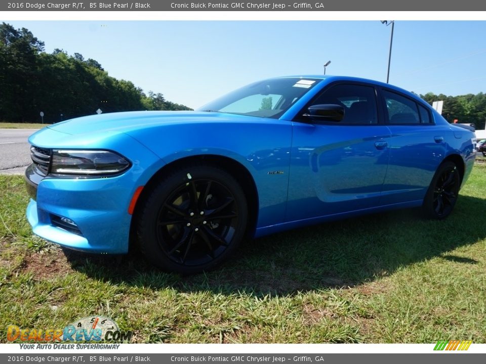 2016 Dodge Charger R/T B5 Blue Pearl / Black Photo #3
