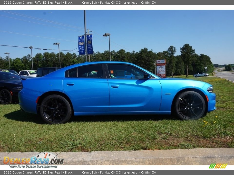 2016 Dodge Charger R/T B5 Blue Pearl / Black Photo #8