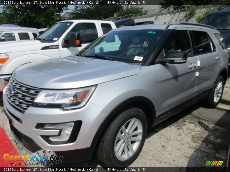 2016 Ford Explorer XLT Ingot Silver Metallic / Medium Light Camel Photo #2