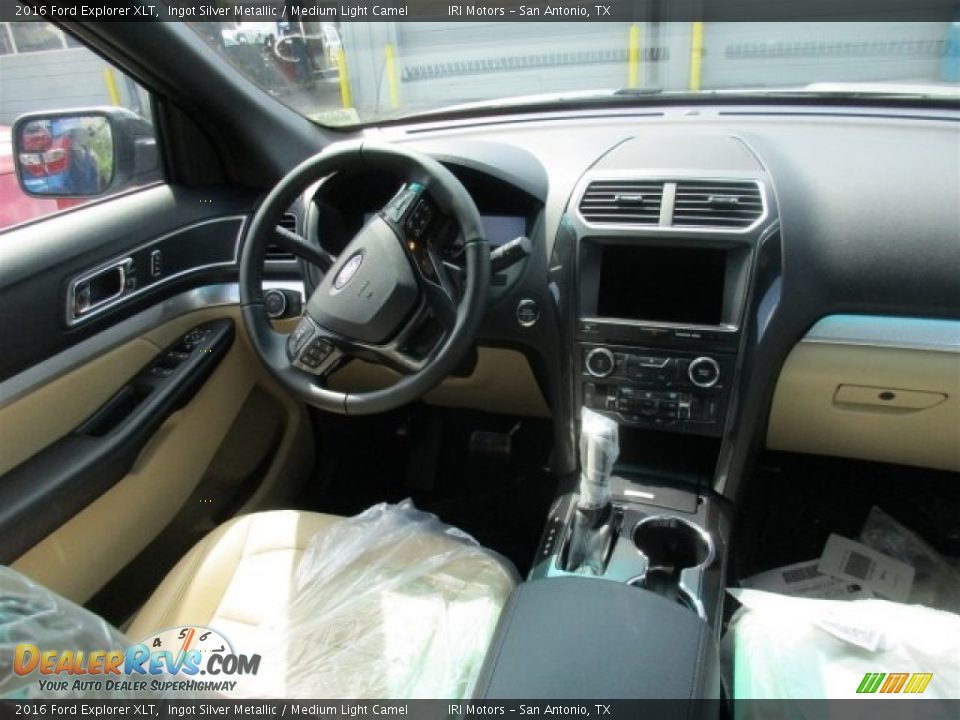 2016 Ford Explorer XLT Ingot Silver Metallic / Medium Light Camel Photo #7