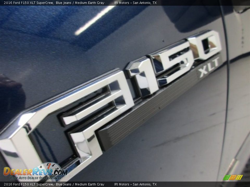 2016 Ford F150 XLT SuperCrew Blue Jeans / Medium Earth Gray Photo #27