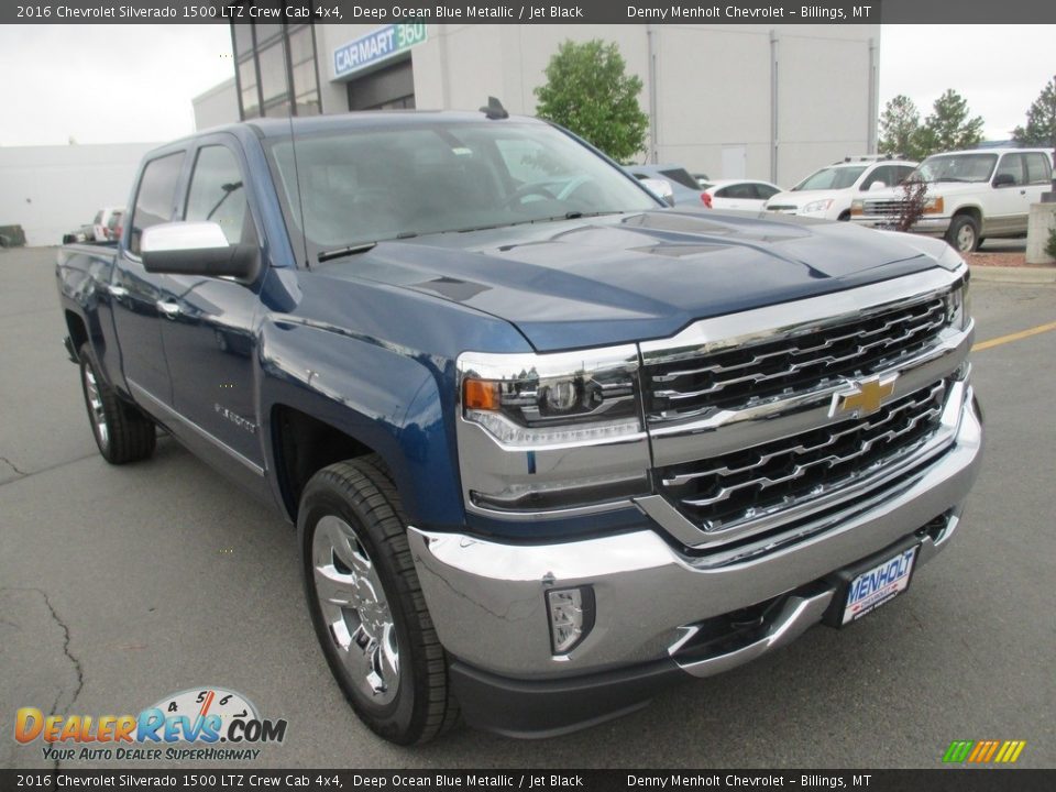 2016 Chevrolet Silverado 1500 LTZ Crew Cab 4x4 Deep Ocean Blue Metallic / Jet Black Photo #1