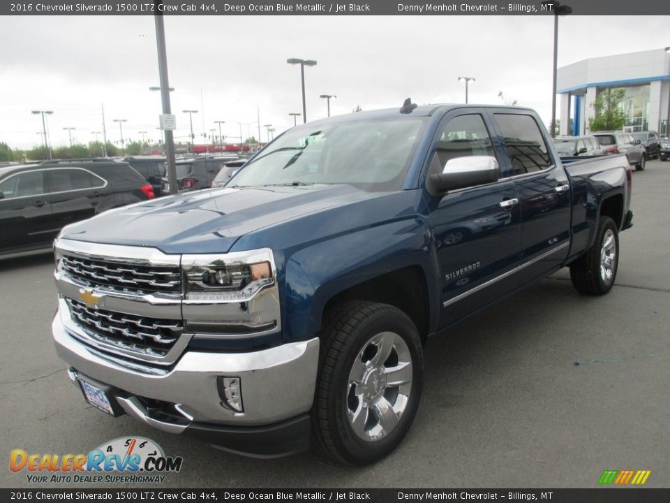 2016 Chevrolet Silverado 1500 LTZ Crew Cab 4x4 Deep Ocean Blue Metallic / Jet Black Photo #2