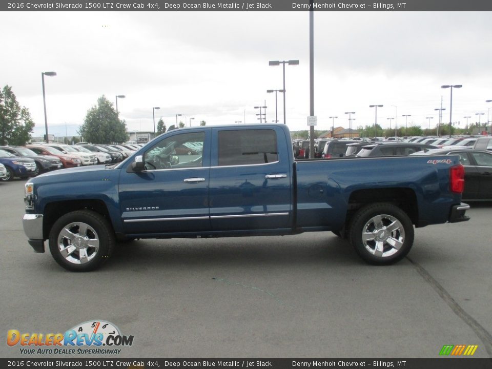 2016 Chevrolet Silverado 1500 LTZ Crew Cab 4x4 Deep Ocean Blue Metallic / Jet Black Photo #3