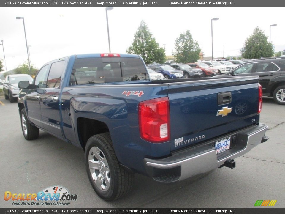 2016 Chevrolet Silverado 1500 LTZ Crew Cab 4x4 Deep Ocean Blue Metallic / Jet Black Photo #4